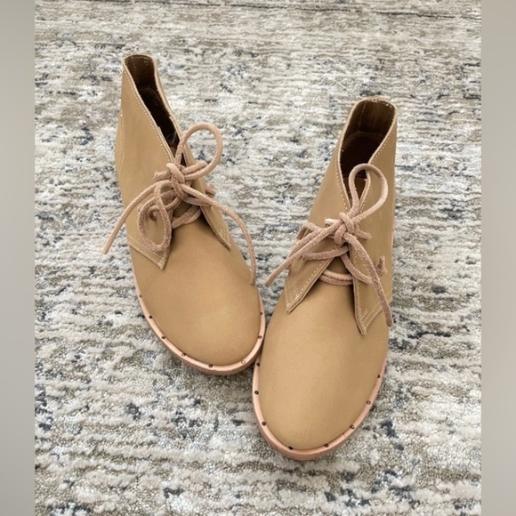 Anthropologie BEEK Leather Bunting Boots Size 7.5 Lace up‎ Booties Nubuck - Picture 8 of 8